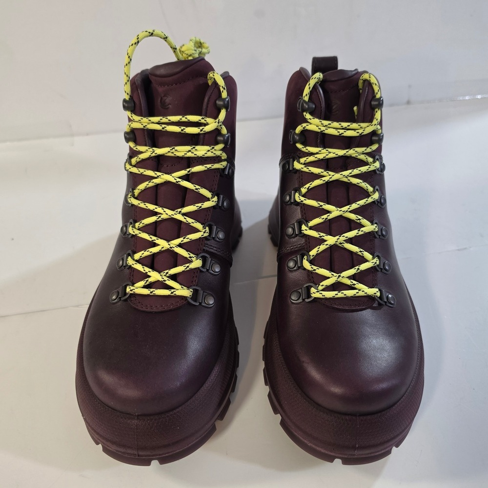 ECCO Track 30 W Fig Purple Leather Hiking Boots 220703 51502 Womens 8-8.5 EU 39